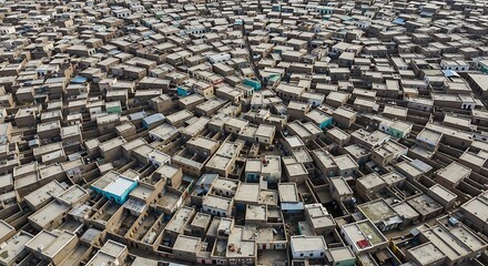 Fototapeta premium Aerial View of a Dense Urban Area.