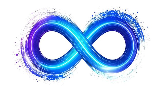 Abstract Infinity Symbol with Blue Gradient.