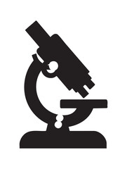 Microscope vector icon: science, biology, and research graphic eps silhouette
