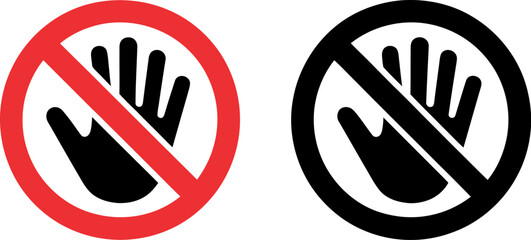 Do not touch sign vector illustration warning symbol icon