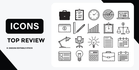 Business and Finance Icons Top Review of Editable Stock Graphics