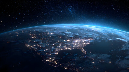Earth's Night Lights: A Celestial Tapestry of Human Activity