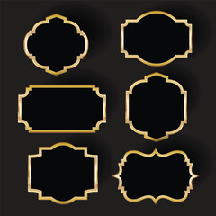 decorative gold and black frames collection