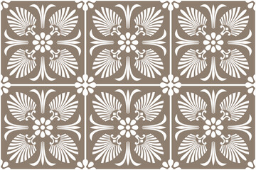 Vector golden square endless pattern ornament ancient Greece. Classic tile pattern of the Roman Empire. Patterns of Greece and Ancient Rome. Typical Egyptian, Assyrian and Greek motifs.