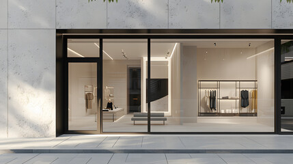 premium minimalist fashion store branding mockup