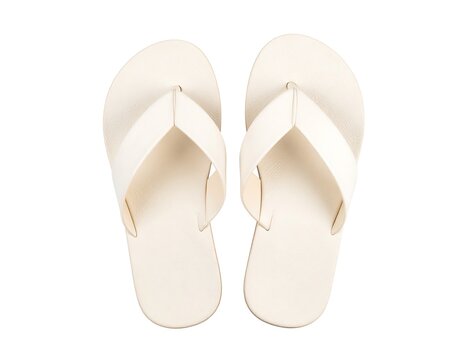 White Flip-Flops, Overhead Studio Shot