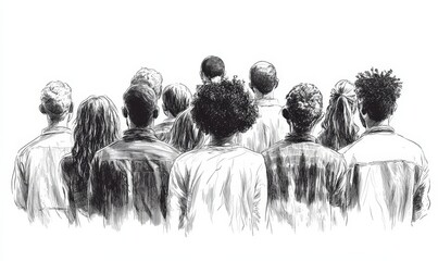 group of people walking, Generative AI