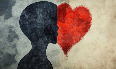 Visual representation of emotional struggle and mental health challenges following a personal loss The image illustrates the frustration PTSD and depression experienced after a breakup, Generative AI