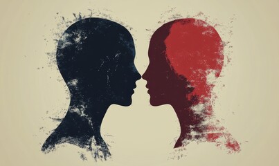 Visual representation of emotional struggle and mental health challenges following a personal loss The image illustrates the frustration PTSD and depression experienced after a breakup, Generative AI