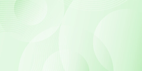 Minimalist soft Abstract Background in Gradient green and white Tones with Circles. Circle effect style geometric, abstract green background.