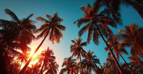 Palm trees at sunset (1)