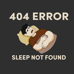 Cartoon Depicting Insomnia With Humorous Message About Lack of Sleep