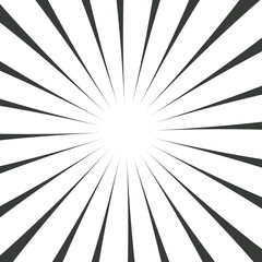 Obraz premium Black and white radial burst abstract starburst background with dynamic lines, retro comic style explosion, optical illusion design perfect for posters, covers, and digital artwork.