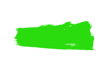green paint brush stroke isolated on white background, perfect for artistic design, creative textures, abstract elements, modern templates, and digital art projects.