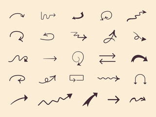 Hand drawn arrow svg, Arrow svg, Arrow icons set, Hand drawn arrow silhouette, Elegant arrows svg, Arrow silhouette bundle.