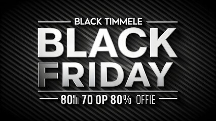 Fototapeta premium Black Friday Sale Promotion with Discount Offers on Dark Background