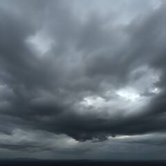 Sky permanently covered in black clouds.