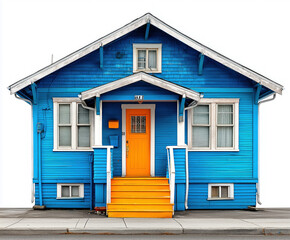 Naklejka premium blue house isolated