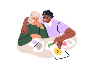 Love couple communication, psychology concept. Man and woman partners discussing emotions, mood and feelings together, relationship problems. Flat vector illustration isolated on white background