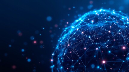 Abstract digital network connection technology science background illustration design