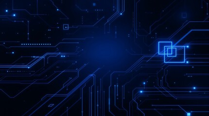 Blue technology circuit board background abstract digital network system design art