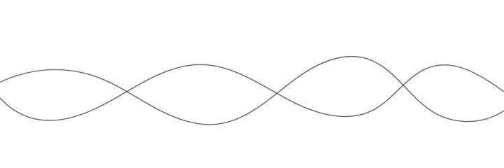 Thin line wavy background. Abstract black lines wave curve motion on white background vector
