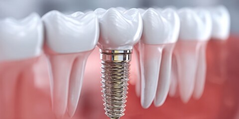 Dental crown premolar tooth assembly process. Medically accurate 3D illustration of human teeth treatment