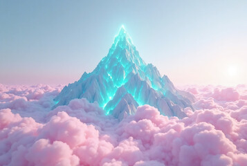 clouds over the colorful mountains