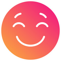 smile gradient fill icon