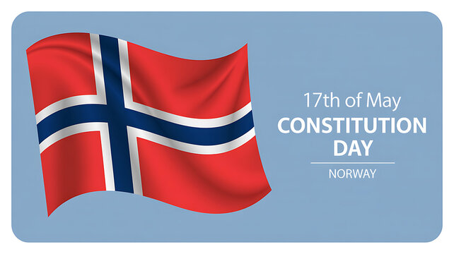 Norway Constitution Day 17th May flag celebration Norwegian flag