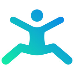 jump gradient fill icon