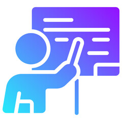 teacher gradient fill icon