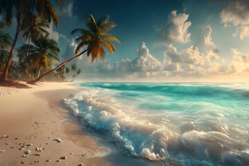 Fototapeta premium Tropical Beach Sunrise