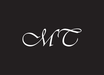 MT letter logo and initial logo design