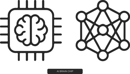 “AI BRAIN CHIP” – Stylized Icon for Synthetic Cognition, Emotional Intelligence, and Machine Learning Infrastructure