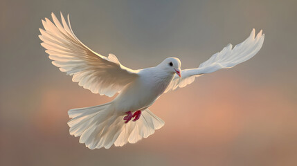Fototapeta premium white dove flying