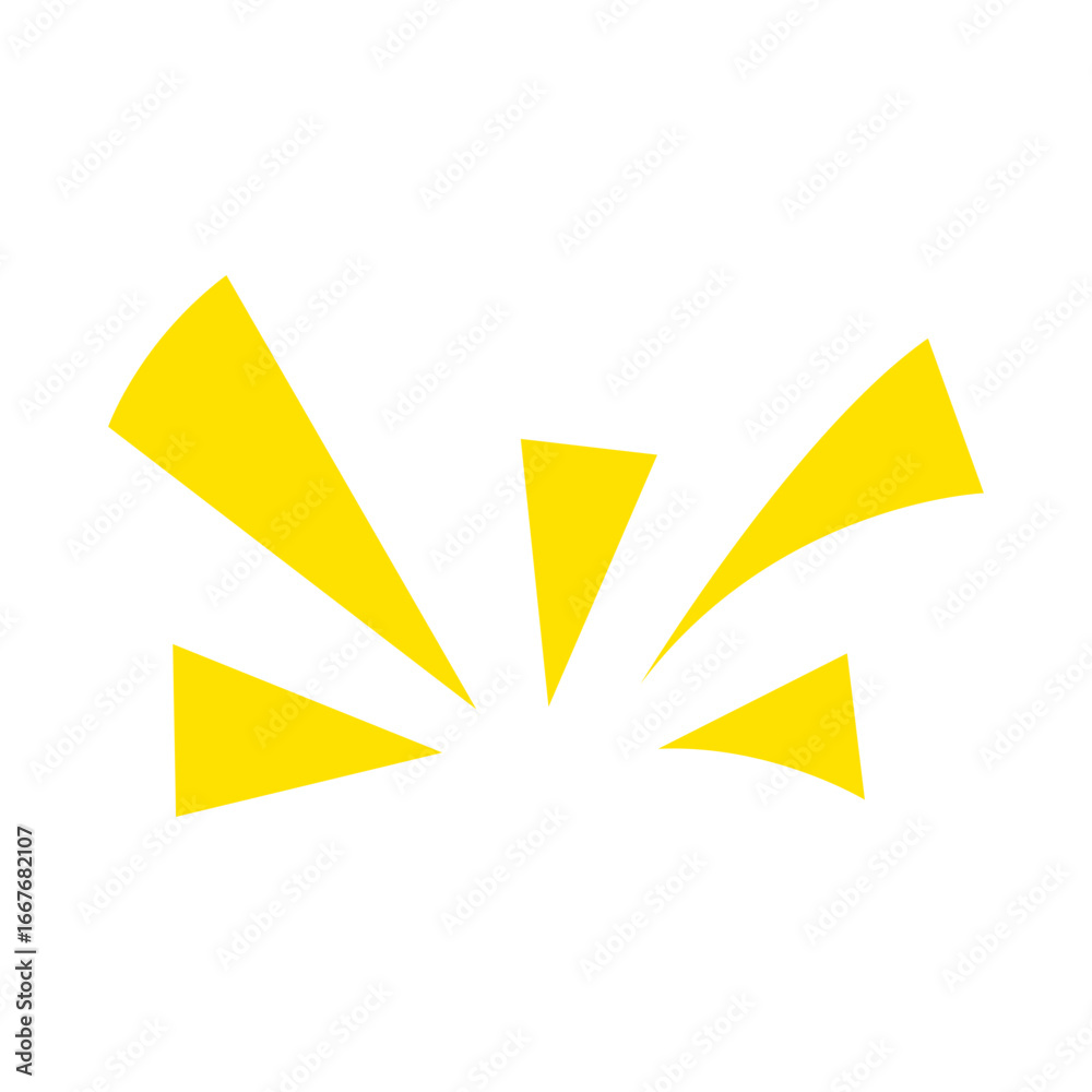 Canvas Prints yellow explosion element with sunburst splash vector illustration.