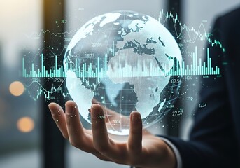 Holographic Earth with financial data