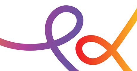 Vibrant gradient ribbon swirls abstract design fun fluid shapes dynamic movement celebration joy