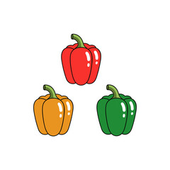 Capsicum icon logo flat vector design