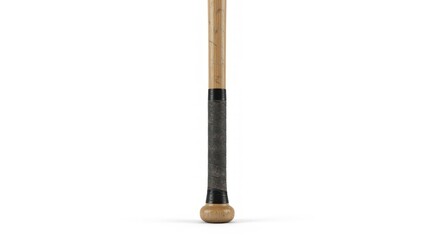 Naklejka premium Isolated Wooden Baseball Bat with Grip on White Background