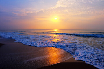sunset on the beach
