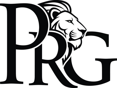 Prg logo featuring a majestic lion head