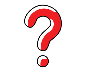 Question mark vector art, rad black question mark  question clip art, questions clip art,  white background