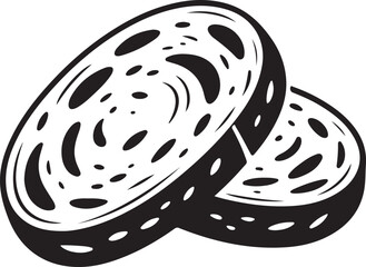 Bread simple black icon on white background 