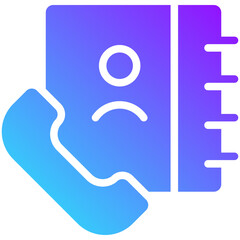 contacts gradient fill icon