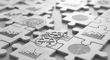 Strategic Synergy: A Monochrome Jigsaw of Business Data and Mechanics