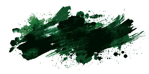 Abstract watercolor brush stroke in black and purple for creative design. Bold swipe of paint with brush strokes on white background	