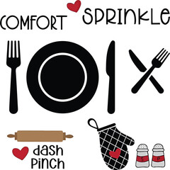 Vector illustration icon kitchen subway art isolated in white background