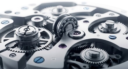 Detailed Watch Mechanism Close-up.